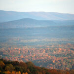 Northwest facing view of Buzzard Rock, late morning, Autumn